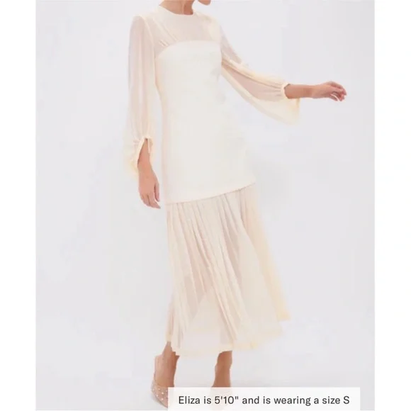 ivory pleated lorraine dress Lorrane Dress